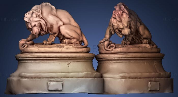 3D model Lion Au Serpent (STL)